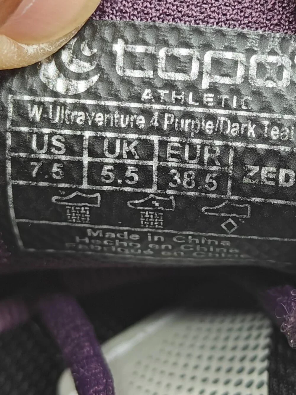 Topo Athletic Ultraventure 4 Purple Trail Running Shoes Women's Size 7.5